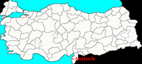 Map showing the location of Antioch