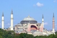 The Hagia Sophia of Constantinople, once the greatest cathedral in all of Christendom.