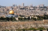 Current-day Jerusalem viewed from the Mount of Olives