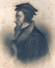 Engraved from the original oil painting in the University Library of Geneva, this is considered the best likeness of John Calvin.