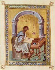 10th century Byzantine illustration of Luke the Evangelist.