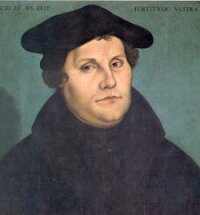 Martin Luther at age 46 (Lucas Cranach the Elder, 1529)