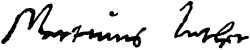 Martin Luther autograph