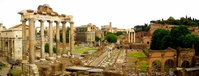 The Roman Forum was the central area around which ancient Rome developed