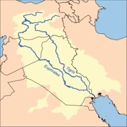 This is a map of the Tigris - Euphrates Watershed