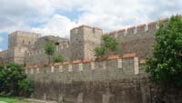 Restored section of the fortifications that protected Constantinople during the medieval period