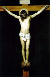 Jesus' crucifixion as portrayed by Diego Velázquez