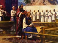 Moses Conferring Priesthood of Aaron upon his older brother, Aaron