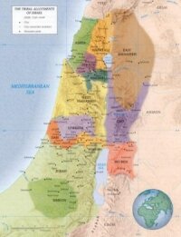 Map of the twelve tribes of Israel